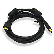 6-jalka kullattu HDMI-kaapeli uros-uros 28awg Ferrittisuojalla (mono001)