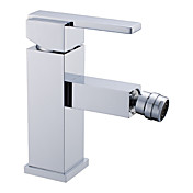 contemporaine seul robinet de bidet poignée en laiton - fini chrome