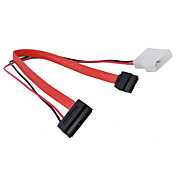 SATA 7-PIN to SATA 7+6-PIN Hard Disk Cable (33cm Length)