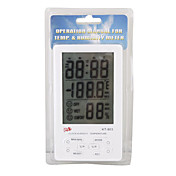 4.3 "LCD numérique d'humidité / hygromètre et un thermomètre avec réveil (1 * AAA incluses)