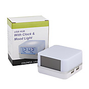 4 ports USB hub + lcd ur + humør lys