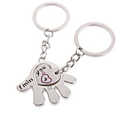inox portachiavi amanti (cuore di palma e / set di 2 pezzi)
