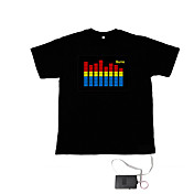 Sound und Musik aktiviert el Visualizer vu-Spektrum Tänzer T-Shirt (4 * aaa)