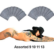 200 stk steriliseret assorterede flade shaders (f) tatovering nåle