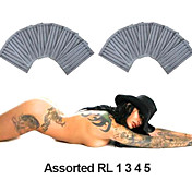 200 Stück sortiert sterilisiert Runde Liner (rl) Tattoo Nadeln (Größe 1 3 4 5) (035903,16)