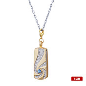 8gb Kristallanhänger Stil USB-Flash-Laufwerk Halskette (gold)