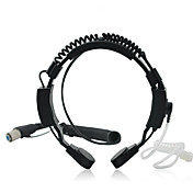 garganta mic definido para walkie talkies / 2 rádios de comunicação (hv27)