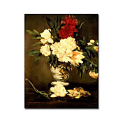 dipinti a mano olio su tela floreali da Edouard Manet, con telaio allungato