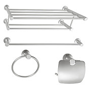 Aluminum 4-piece Bathroom Accessory Set (1041-LES-6100+6101+6108+6109)