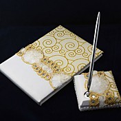 aniversario de la boda libro de visitas y pluma conjunto