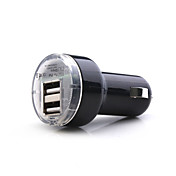 Dual USB Auto Aufladegerät für iPad / iPad 2/iPhone/iPod/andere Handys (Schwarz)
