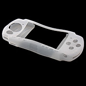 silicio protettore caso pelle per Sony PSP 3000 (bianco)