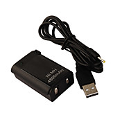 4800mAh batterie rechargeable avec un câble de recharge USB pour Xbox 360 Wireless Controller