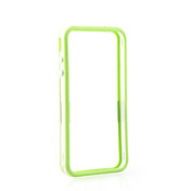 cas cadre pare-chocs pour 4 Apple iPhone avec bouton en métal (vert - translucide)