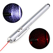 3-in-1 CapacitiveTouchpad Stylus + LED Flashlight + Laser Pointer for iPhone and iPad (Silver)