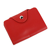 elegante lederen business card case (rood)