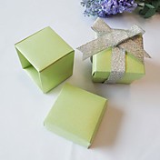 Square Favor Box In Pearl Sage (Set of 24)