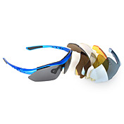 Sport-Sonnenbrille Rad Brille 5 UV400 polarisierte Linse mit blauem Rahmen