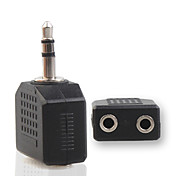2,5 millimetri due splitter audio femmina a 3.5mm adattatore jack maschio
