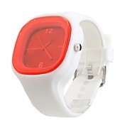 Jelly Silikon-Band Quarz-Armbanduhr (weiß)