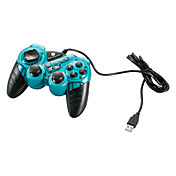USB 2.0 con cable de doble descarga 2 controlador de juegos para PC (verde)