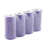 1000mAh oplaadbare 16340 batterij leeuw (4-pack paars)