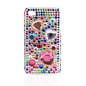 caso pvc com tampa de proteção jóia para iphone4