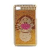 caso pvc com tampa de proteção jóia para iphone4