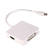 mini porta exibição para vga adaptador (branco)