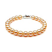 Ladies 'perla Bracciale filo in lega d'argento