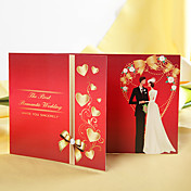 "Die beste romantische Hochzeit" Braut & Bräutigam Hochzeits-Einladung (Satz von 60)