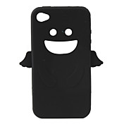 angelo di protezione in gel di silice per caso iphone4 - nero