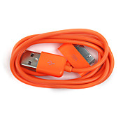 sync colorido e cabo de carga para o ipad e iphone (laranja, 100cm de comprimento)