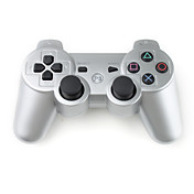 Genopladeligt USB DualShock 3 Trådløs Controller for PS3 (Sølv)