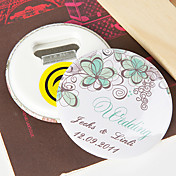 personalizzati apribottiglie / frigorifero magnete - fiore verde (set di 12)