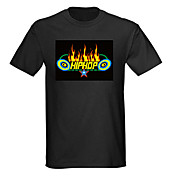 Sound und Musik aktiviert Spektrum VU-Meter el Visualizer führte T-Shirt (4 * aaa)