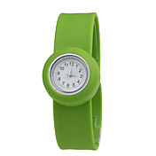 impermeable cinta de cuarzo de los niños reloj pulsera con la banda verde