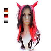 Capless Synthetic Long Straight Horn Costume Party Wig