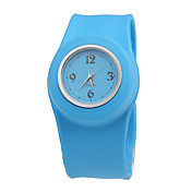 impermeable cinta de cuarzo de los niños reloj pulsera con la banda azul