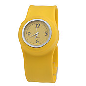 impermeable cinta de cuarzo de los niños reloj pulsera con banda amarilla