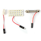 18 ledede bil panel 3020 SMD innvendig kuppel lys (hvit)