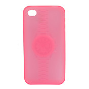 patrón traslúcido ver TPU para el iPhone 4 (color rosa)