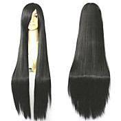 capless longo de 100% importados resistentes ao calor peruca festa fantasia preta