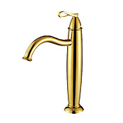 Ti-PVD Finish County Style Bathroom Sink Faucet