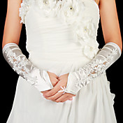 da sposa in raso gomito lunghezza guanti senza dita