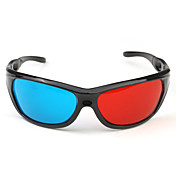 sport stile riutilizzabili telaio in resina plastica lente anaglifica blu + rosso occhiali 3d