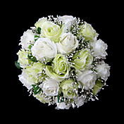 elegant satin runde brudebuketten