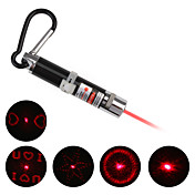 4 in 1 Schlüsselanhänger mit rotem LED Laser - Silber