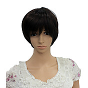 Capless Short High Temperature Wire Black Costume Party Wig