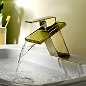 Waterfall Bathroom Sink Faucet (Ti-PVD Finish)